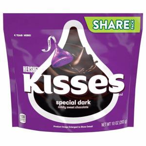 Kisses Mildly Sweet Chocolate, Special Dark, Share Pack