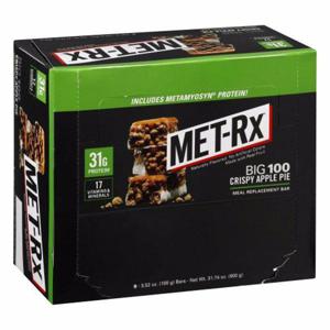 MET-Rx Meal Replacement Bar, Crispy Apple Pie, Big 100