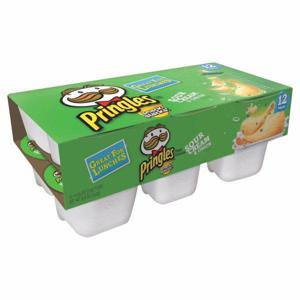 Pringles Salty Snacks Potato Crisps Chips, Sour Cream and Onion Flavored, Great for Lunches, Snack Stacks