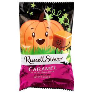 Russell Stover Pumpkin, Caramel in Milk Chocolate