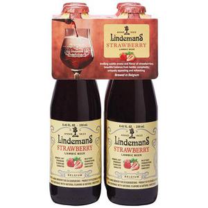 Lindemans Strawberry  4/8.45 oz bottles