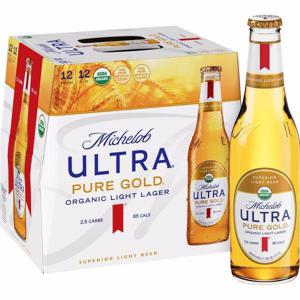 Michelob Ultra Pure Gold Organic, Light Lager 12/12 oz bottles