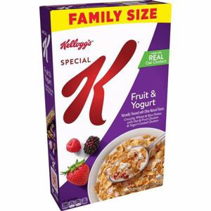 Special K Cereal Kellogg's Special K Breakfast Cereal, Fruit and Yogurt, Family Size, Made with Real Oat Clusters, 19.1oz