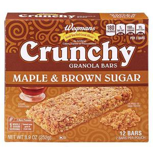 Wegmans Crunchy Granola Bars, Maple & Brown Sugar