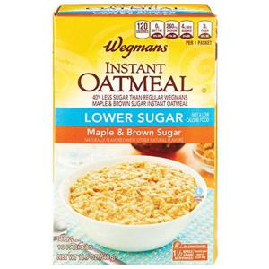 Wegmans Instant Oatmeal, Lower Sugar, Maple & Brown Sugar