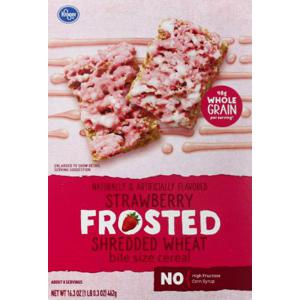 Kroger® Strawberry Cream Frosted Shredded Wheat Cereal, 16.3 oz