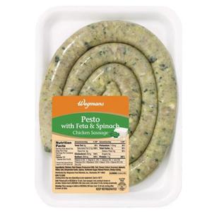 Wegmans Thin Rope Pesto with Feta & Spinach Chicken Sausage