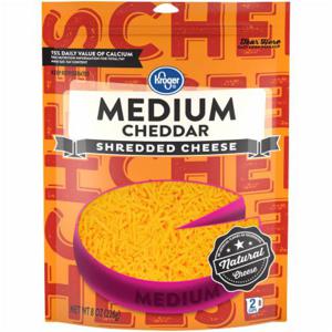 Kroger® Medium Cheddar Shredded Cheese, 8 oz