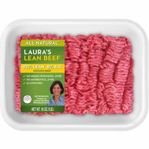 Laura's Lean Beef All Natural 92% Lean Ground Beef, 1 lb