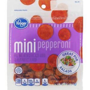 Kroger® Gluten Free Sliced Mini Pepperoni, 4 oz