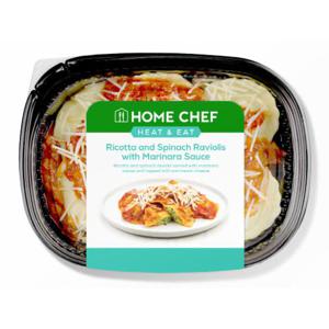 Home Chef Heat and Eat Ricotta and Spinach Raviolis with Marinara Sauce, 13 oz