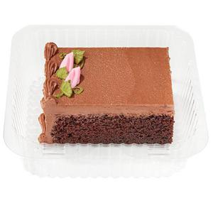 Wegmans Made with no Gluten Containing Ingredient Chocolate Cake slice with Chocolate Buttercreme Frosting