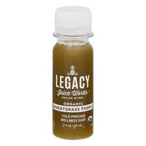 LEGACY Wellness Shot, Organic, Wheatgrass Tropic, Cold Pressed