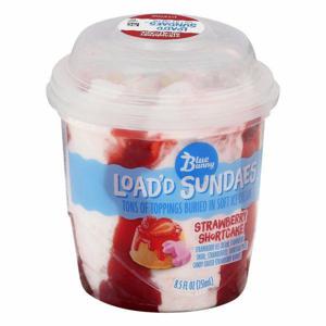 Blue Bunny Load'd Sundaes, Strawberry Shortcake