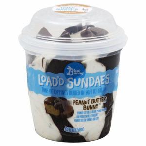 Blue Bunny Load'd Sundaes Ice Cream, Soft, Peanut Butter Bunny