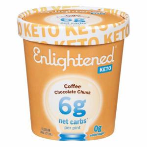 Enlightened Keto Ice Cream, Keto, Coffee Chocolate Chunk