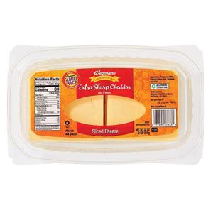 Wegmans Cheese, Extra Sharp Cheddar, Sliced, FAMILY PACK