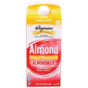 Wegmans Almondmilk, Original Unsweetened