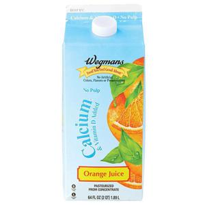 Wegmans Orange Juice, From Concentrate, Calcium Plus Vitamin D