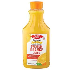 Wegmans Premium  Orange Juice, Calcium & Vitamins A, C, D, E, No Pulp