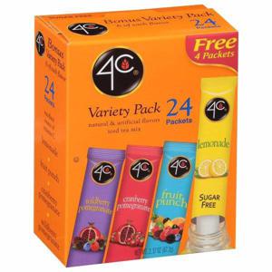 4C Iced Tea Mix, Sugar Free, Variety Pack