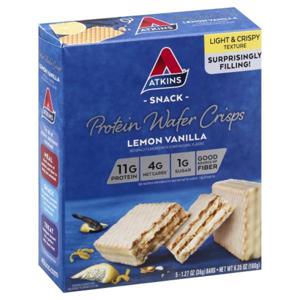 Atkins Snack Protein Wafer Crisps, Lemon Vanilla