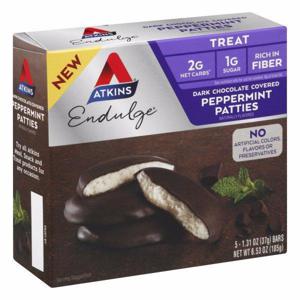 Atkins Peppermint Patties, Dark Chocolate Covered