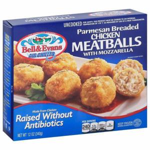 Bell & Evans Chicken Meatballs with Mozzarella, Parmesan, Breaded