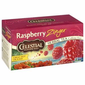 Celestial Seasonings Herbal Tea, Caffeine Free, Raspberry Zinger,  Tea Bags