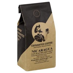 Cervantes Coffee Coffee, 100% Arabica, Whole Bean, Medium Light, Nicaragua