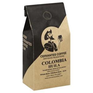 Cervantes Coffee Coffee, 100% Arabica, Whole Bean, Medium Dark, Colombia Huila