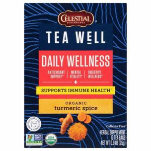 Celestial Seasonings Tea Well Tea, Organic, Turmeric Spice, Bags