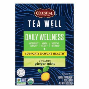 Celestial Seasonings Tea Well Herbal Tea, Organic, Ginger Mint, Bags