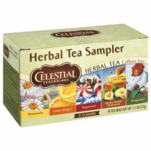 Celestial Seasonings Herbal Tea Sampler, Caffeine Free, 5 Flavors, Tea Bags