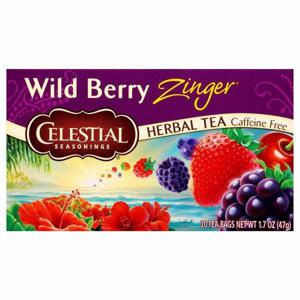 Celestial Seasonings Herbal Tea, Caffeine Free, Wild Berry Zinger, Tea Bags