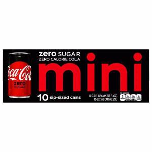 Coca-Cola Cola, Zero Sugar, Mini, 10 Sip-Sized Cans