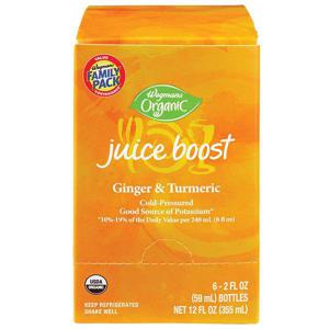 Wegmans Organic Ginger & Turmeric Juice Boost, 6 Count, FAMILY PACK