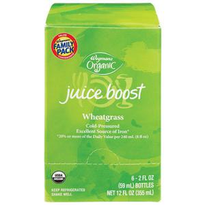 Wegmans Organic Wheatgrass Juice Boost, 6 Count, FAMILY PACK