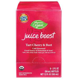 Wegmans Organic Tart Cherry & Beet Juice Boost, 6 Count, FAMILY PACK