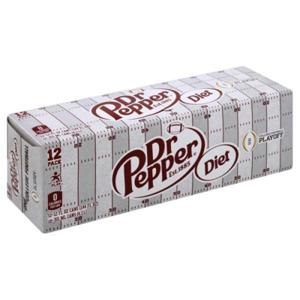 Dr Pepper Soda, Diet, 12 Pack