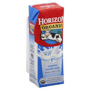 Horizon Organic Organic Milk, Lowfat, Organic, 1% Milkfat