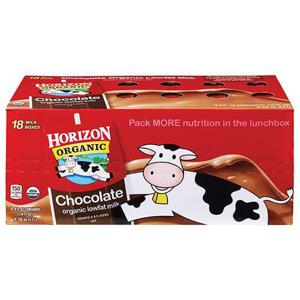 Horizon Organic Milk, Lowfat, Organic, Chocolate, FAMILY PACK