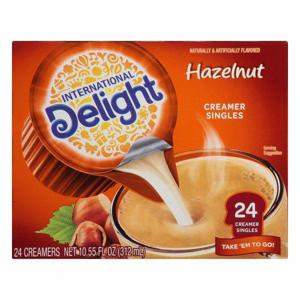 International Delight Coffee Creamer, Hazelnut, Singles