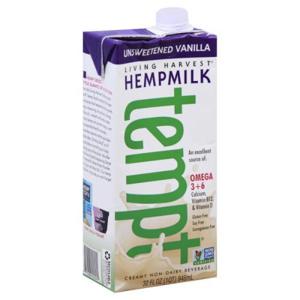 Living Harvest Tempt Hempmilk, Unsweetened, Vanilla