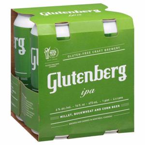 Glutenberg IPA Beer  4/16 oz cans