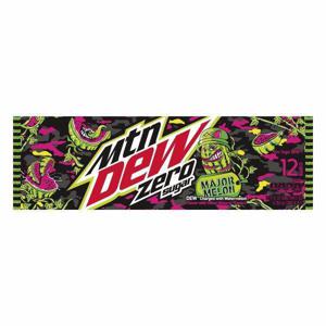 Mtn Dew Soda, Zero Sugar, Major Melon, 12 Cans