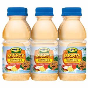 Mott's Mighty Juice Beverage, Incredible Tropical, 6 Pack