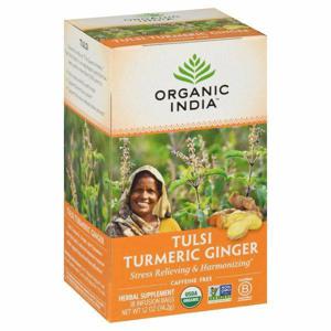 Organic India Herbal Supplement, Tulsi Turmeric Ginger, Caffeine Free, Infusion Bags