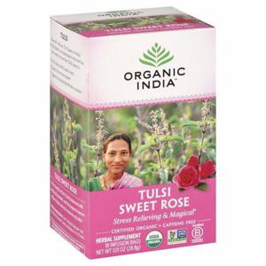 Organic India Tea, Tulsi Sweet Rose, Caffeine Free, Infusion Bags