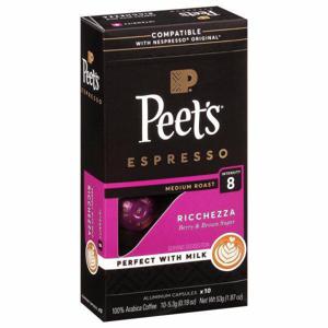 Peet's Coffee Coffee, Espresso, Medium Roast, Ricchezza, Capsules